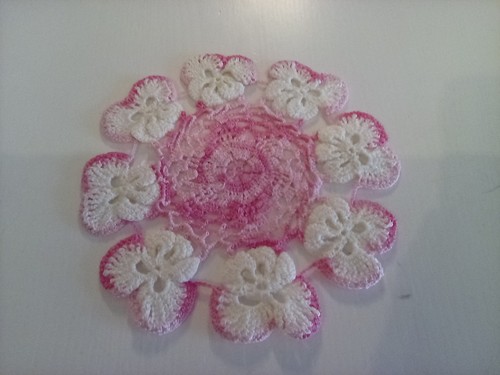 Pink white hand - white,