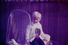 JAN 1967 Family Photo Kid Boy Honda 50 Scooter  Slide BX-H