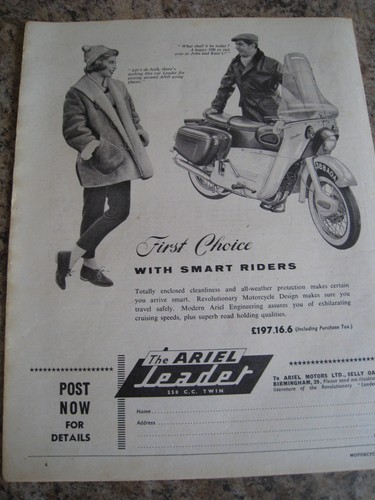 The ariel leader 250cc - the,