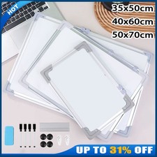 MAGNETIC WHITEBOARD SMALL LARGE WHITE BOARD DRY WIPE NOTICE OFFICE SCHOOL HOME
