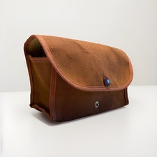 Vintage brown canvas camera - brown,