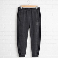 Grey Adidas Joggers 3 Stripe