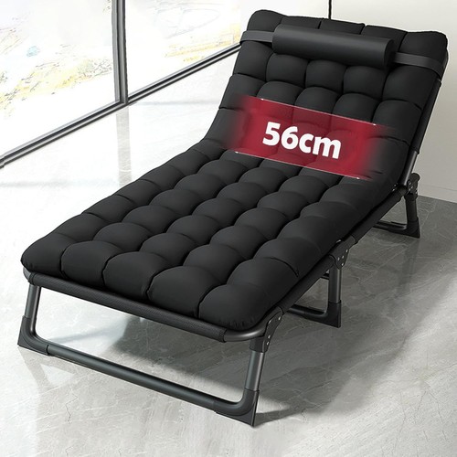 Black sun lounger folding - sun,