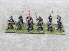25mm Medieval metal DISMOUNTED KNIGHTS / MEN AT ARMS x12 Well Painted 26412