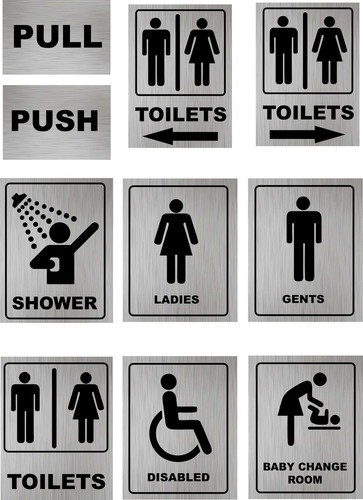 Toilet door sign disabled - toilet,