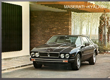 Maserati Kyalami 1978-1980 UK Market Trilingual Single Sheet Brochure 4200, 4900