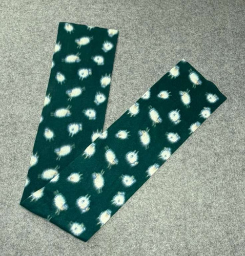 Sheep print fleece fabric dark - print,