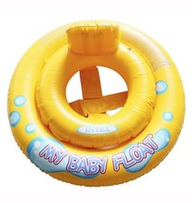 Intex My Baby Float, Sit In Ring Swim Inflatable Buoyancy Aid Yellow