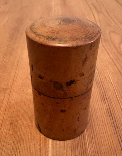 Old treen turned - turned, box
