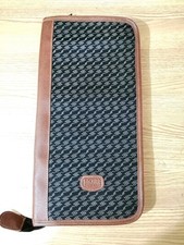 Jaguar Logo Large Faux Leather and Fabric Zipped Wallet With Pockets & Inserts