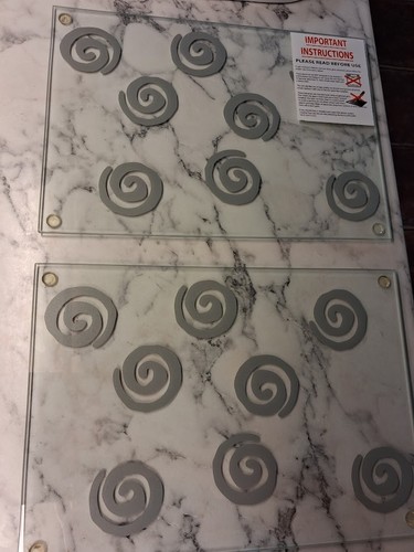 Glass table mats set - glass,