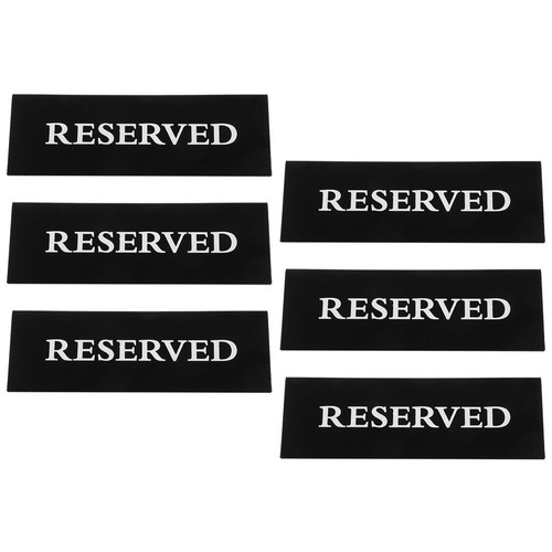 6pcs reusable acrylic reserved - 6pcs,