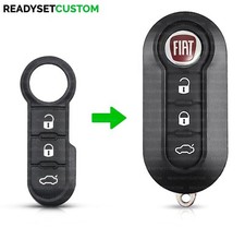 Fiat 500 3 Button Pad Replacement For Remote Key Fob | Abarth, 500L, Ducato..