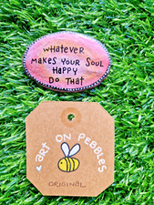 Original hand painted pebble