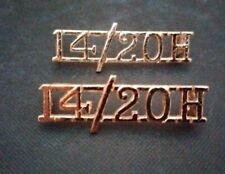 Pair of 14/20H 14th/20th King's Hussars Anodised Staybrite Shoulder Titles