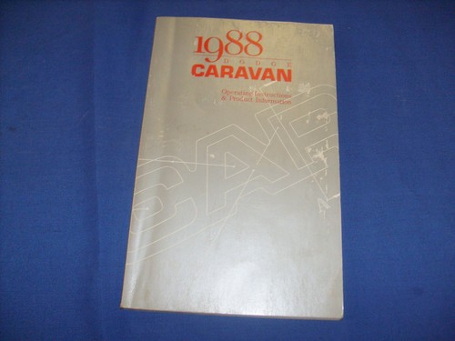 1988 dodge caravan owners - 1988,