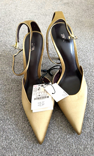 Zara women gold pointed - zara,