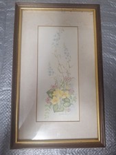 VINTAGE FLORAL FLOWER CHRISTINE COLEMAN PRINT PICTURE Framed