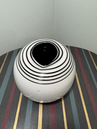 Modern hand blown bulbous - blown, vase
