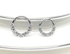 Floral CZ Cluster Hinged