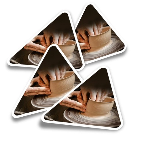 Triangle stickers potters - -,