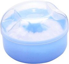 Portable Soft Body Powder Puff with Box Case Safe Container Talcum Sponge UK
