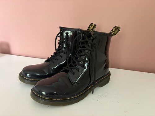 Martens black patent 8 - patent, 8-eye