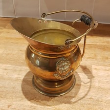 Vintage Brass Coal Scuttle