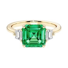 4 Ct Asscher Green Emerald