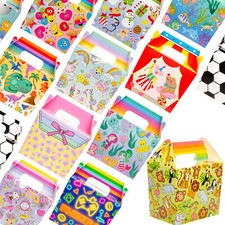 Themed Party Food Lunch Boxes | Set of 6 | Eco-Friendly Cardboard | 14x9.5x12 cm