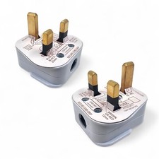 WHITE  MAINS PLASTIC 13 AMP