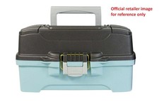 Blue/Grey Medium 2-Tray Caddy Art Box Craft Tool Carrier Organiser