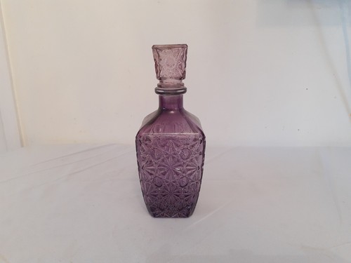Purple decanter art glass - purple, wine