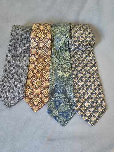 Vintage silk necktie bundle - silk, x4