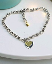 Anklet for Women Stainless Steel Personalised Silver & Gold Heart Charms Anklet 