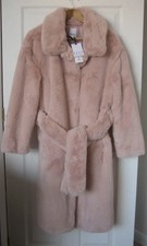 Pink  faux fur coat M