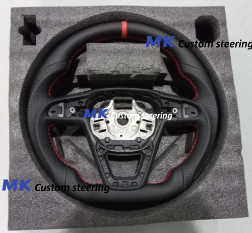 Leather flat sport steering - flat,