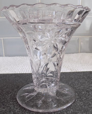 Vintage Pressed Glass Vase