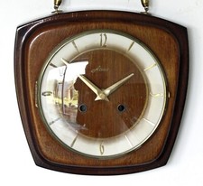 Vintage 23cm Kaia Wall Clock - German Retro 1970s Mid Century Roped Clock Gift