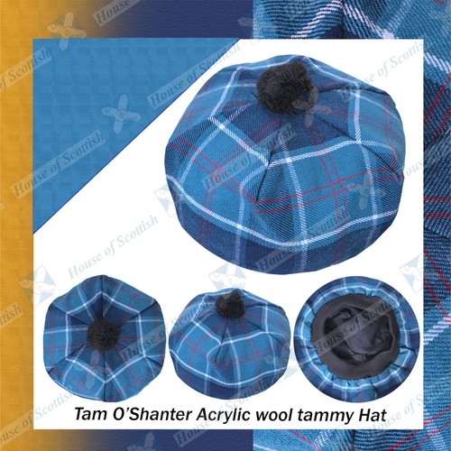 Navy tartan tam - us,