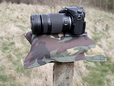 CAMERA BEAN BAG. To support camera and lenses for a steady image. Prefilled.