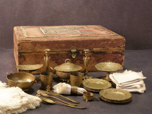 19th french doll tea party - doll,