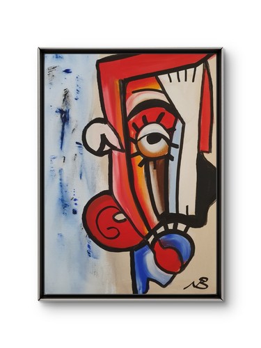 Picasso style cubism - picasso, 12x16