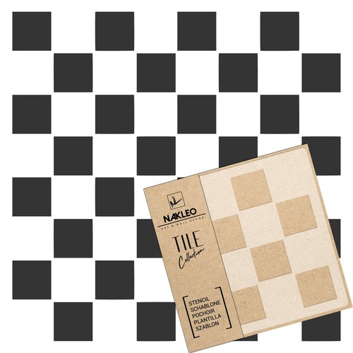 Reusable plastic tile stencil - reusable,