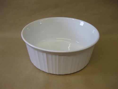 Corning ware round - round, white