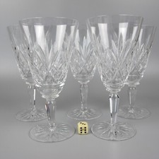 Cut Crystal WINE GLASSES x 5