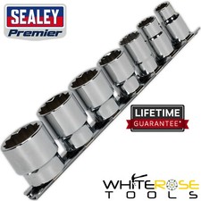 Sealey Premier Socket Set 7pc 3/8"Sq Drive Whitworth