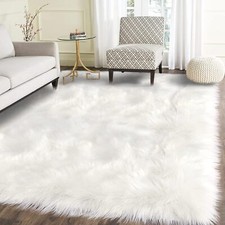 Extra Large Soft Fluffy Long Faux Fur Sheepskin Rug Warm Floor Carpet Mat Decor