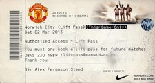 TICKET: Manchester United v