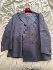 SuitSupply 'Madison' Blue Double Breasted Cotton Suit Size 40s